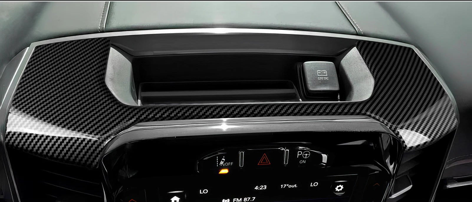 Dodge RAM 1500 2500 3500 – Navigations-Display Panel Zierblende Carbon-Optik (12 Zoll)