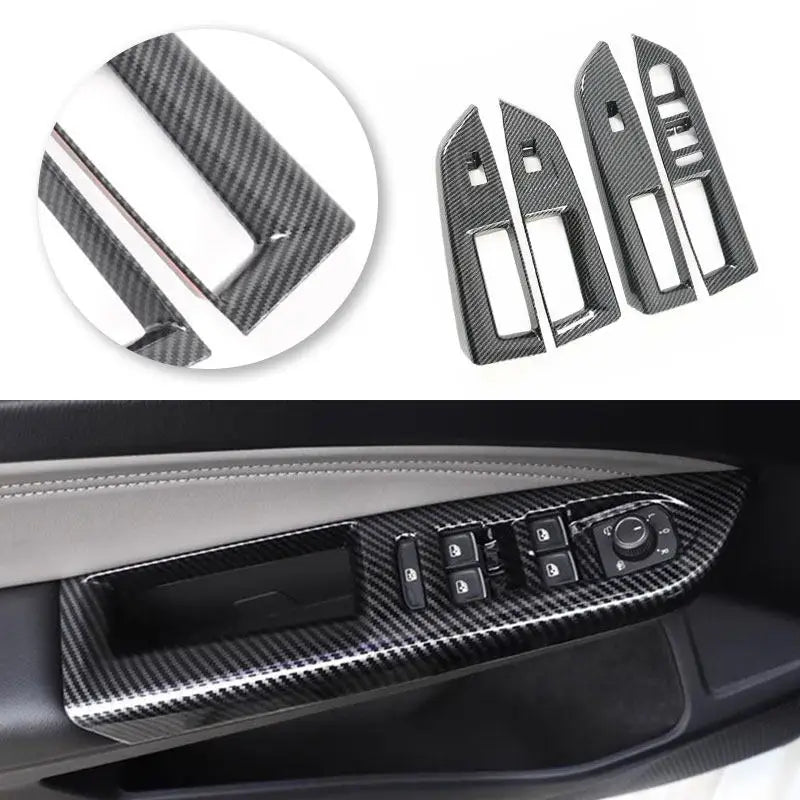 Fensterheber Schalter Abdeckung Carbon Optik für VW Golf 8 GTI GTD R