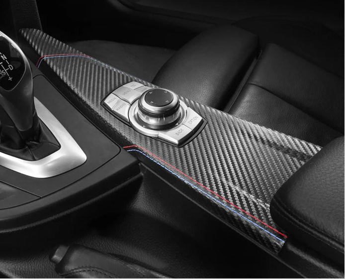 BMW F30 F32 F34 Mittelkonsole Folie Zuschnitt Alcantara Carbon Look