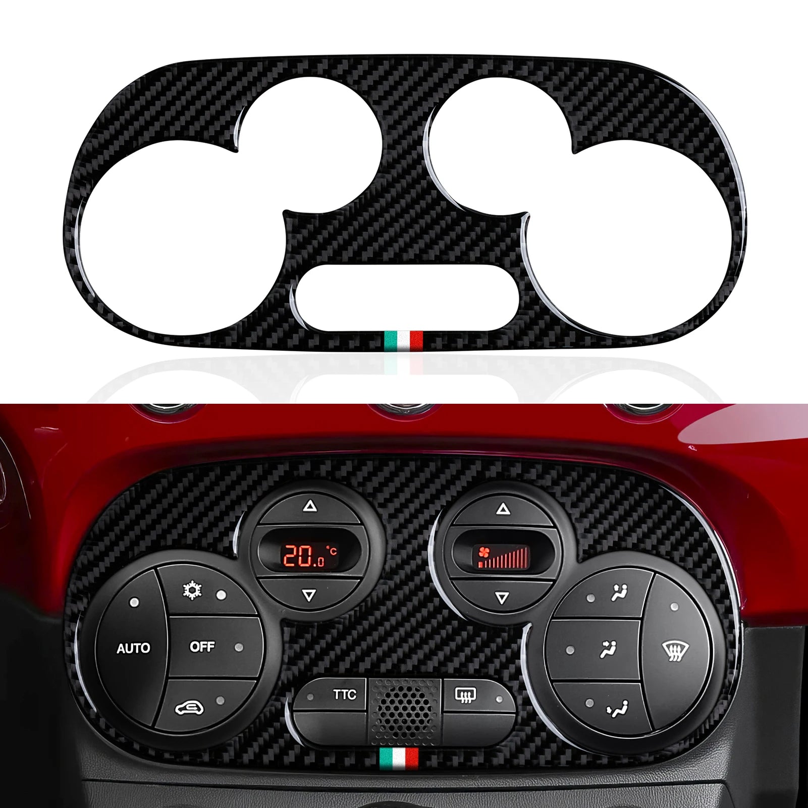Fiat 500 Abarth 595 695 Innenraum Carbon Look Cover Set