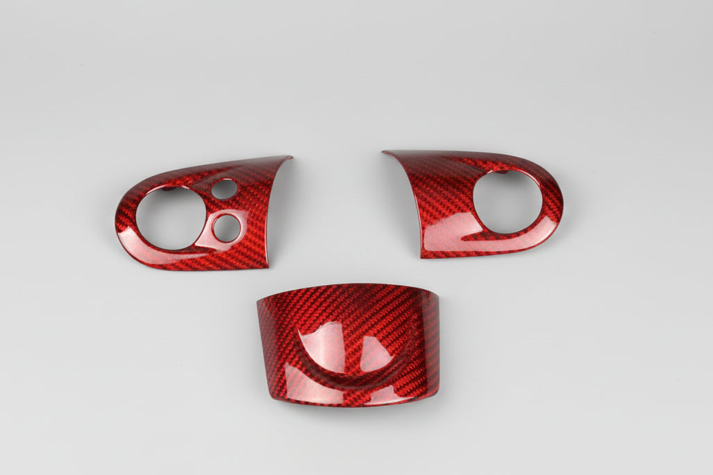 MINI Cooper Lenkrad Carbon Sticker Set 3-teilig – R55 R56 R57 R58 R59 R60 R61