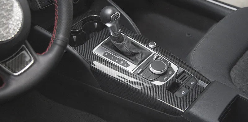 Audi A3  Schaltrahmen & Mittelkonsolen Abdeckung in Carbon-Optik