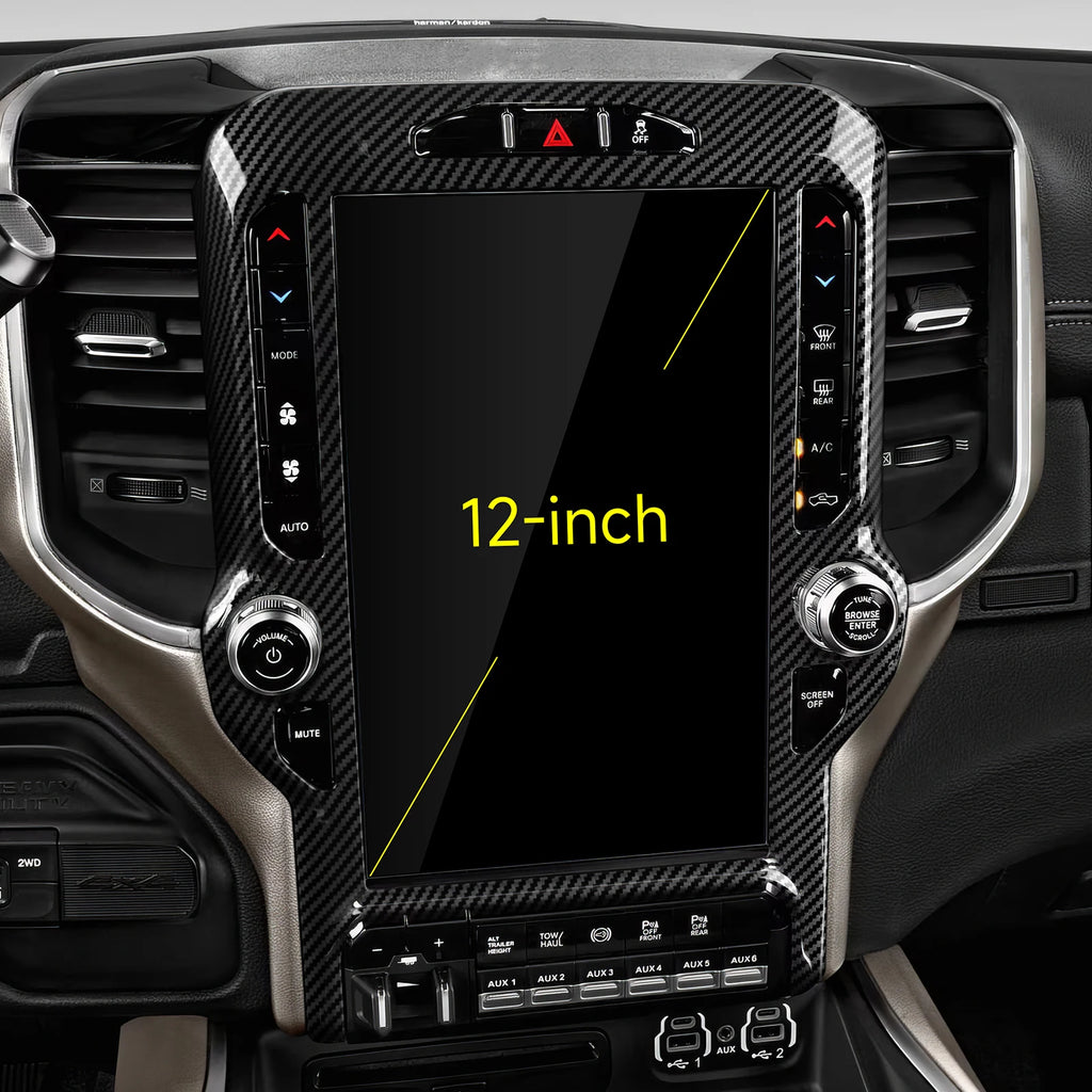 Dodge RAM 1500 2500 3500 – Navigations-Display Panel Zierblende Carbon-Optik (12 Zoll)