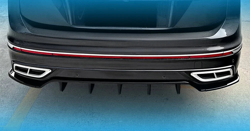 VW Tiguan 2 Facelift Heckdiffusor R-Line Style  Hochglanz Schwarz