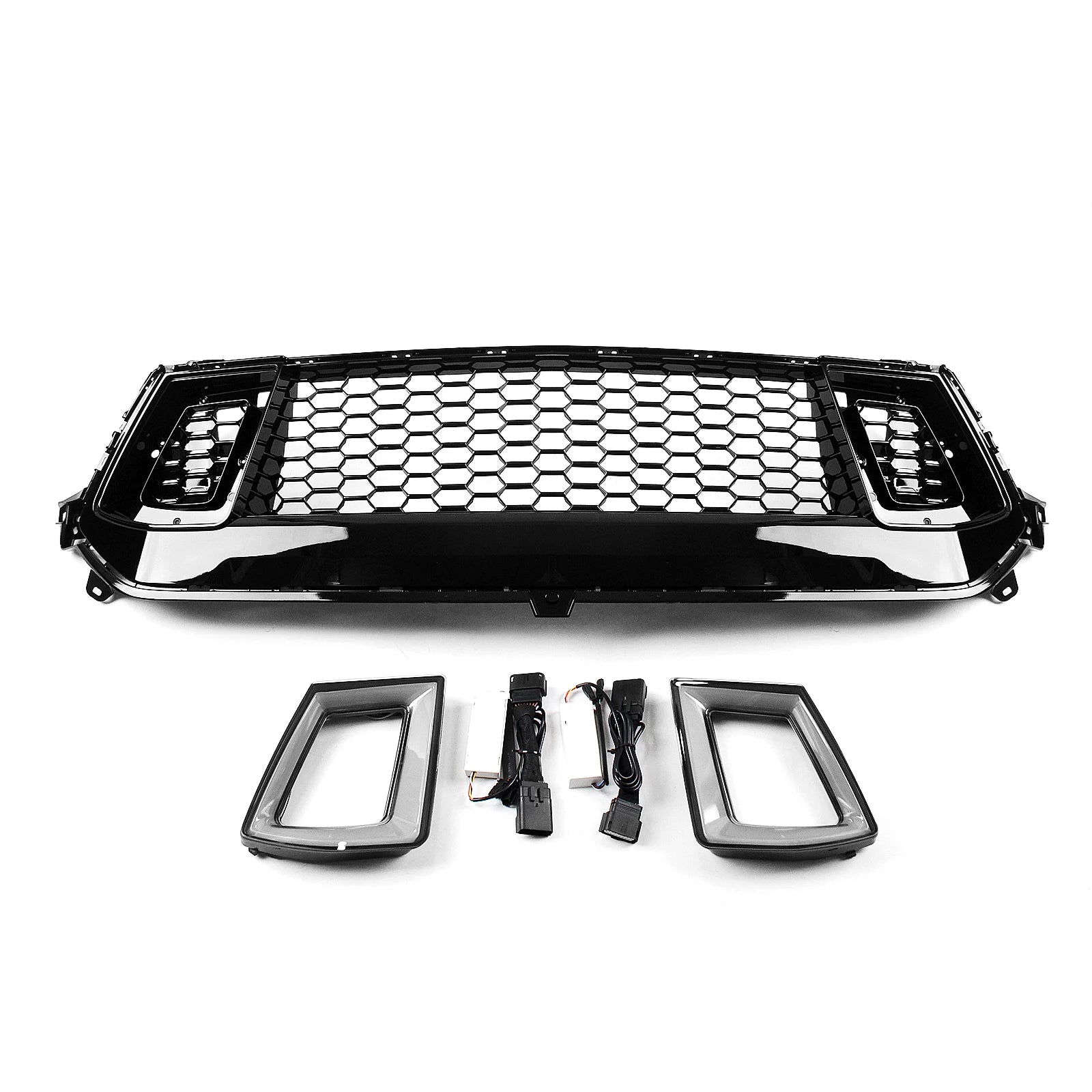 Ford Mustang Frontgrill mit LED Beleuchtung  Hochglanz Schwarz
