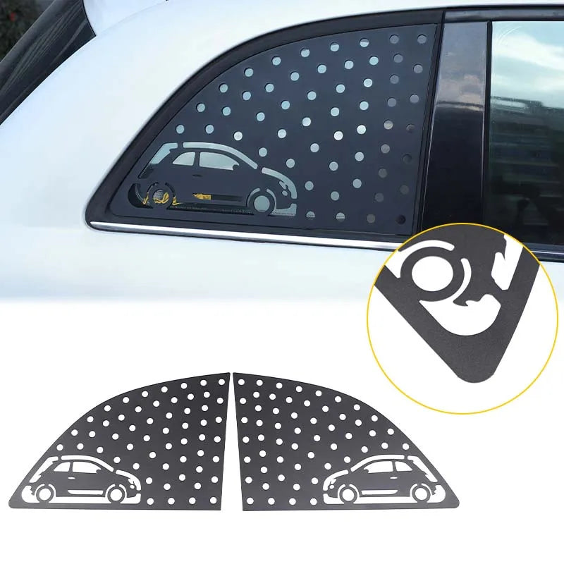 Fiat 500 Heckfenster Dreieck Wabenpanel Aluminium