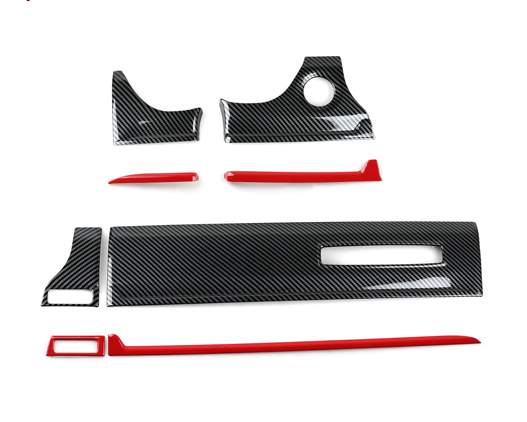 Dodge RAM 1500 2500 3500 – Innenraum Dekor-Set Carbon-Optik Schwarz mit Roter Linie