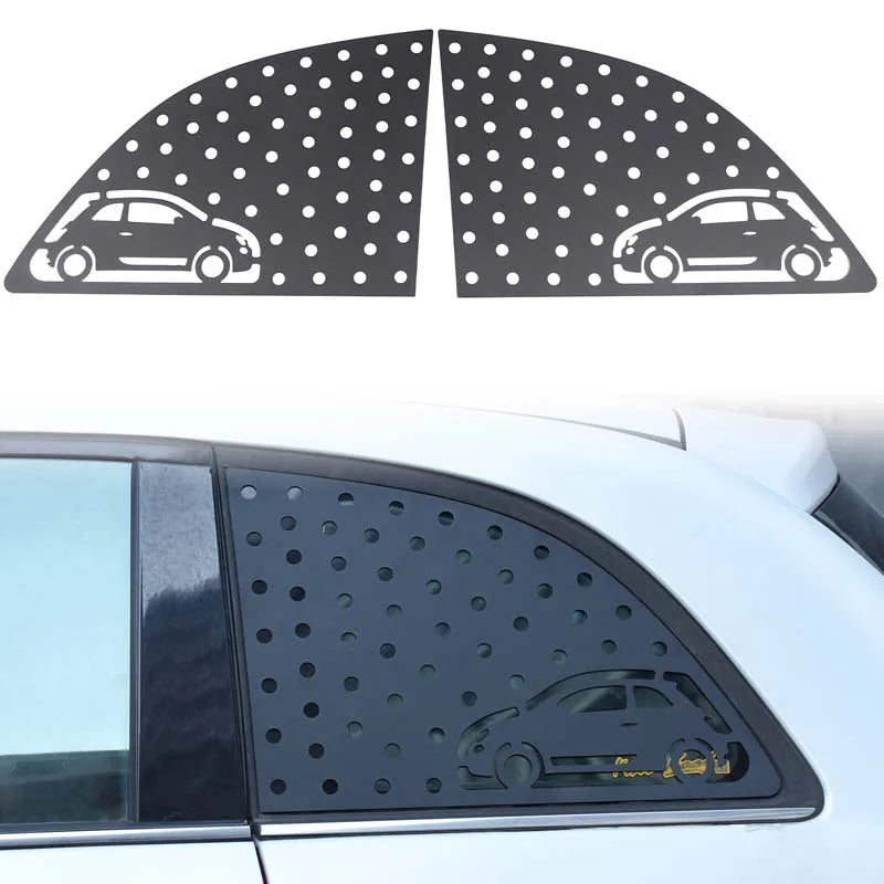 Fiat 500 Heckfenster Dreieck Wabenpanel Aluminium