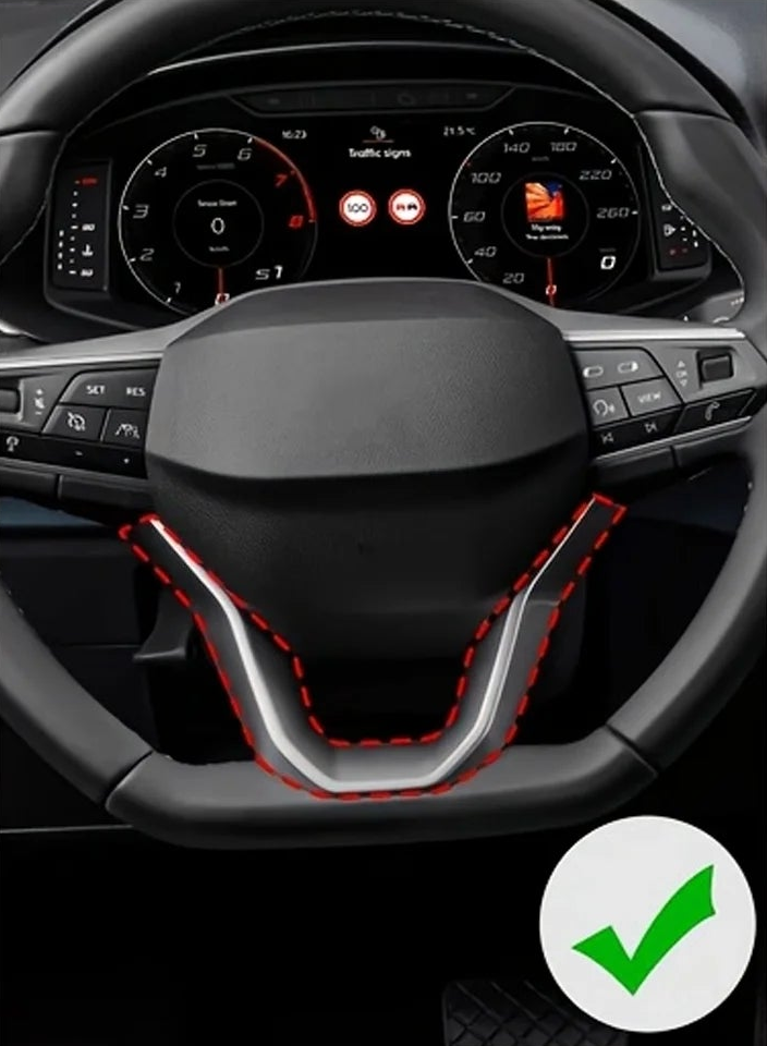 Seat / Cupra – Lenkrad Zierblende U-Form Carbon / Kupfer