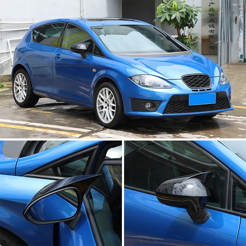 Seat Leon 1P MK2 Außenspiegel-Abdeckung  Carbon-Optik & Schwarz