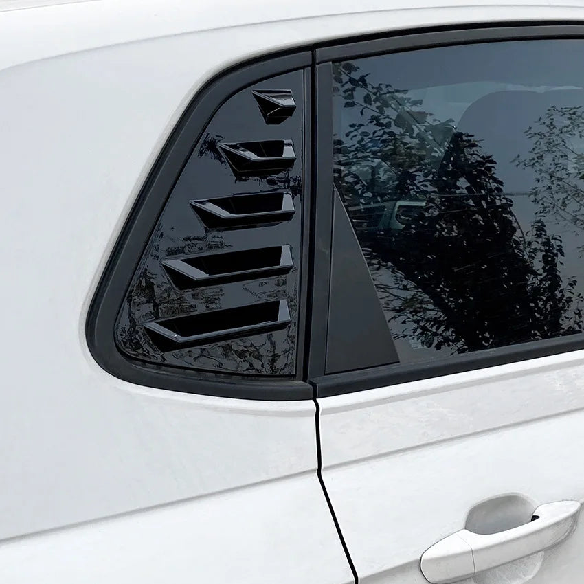 Seitenscheiben Abdeckungen Hochglanz Schwarz für VW Polo AW MK6 GTI TSI