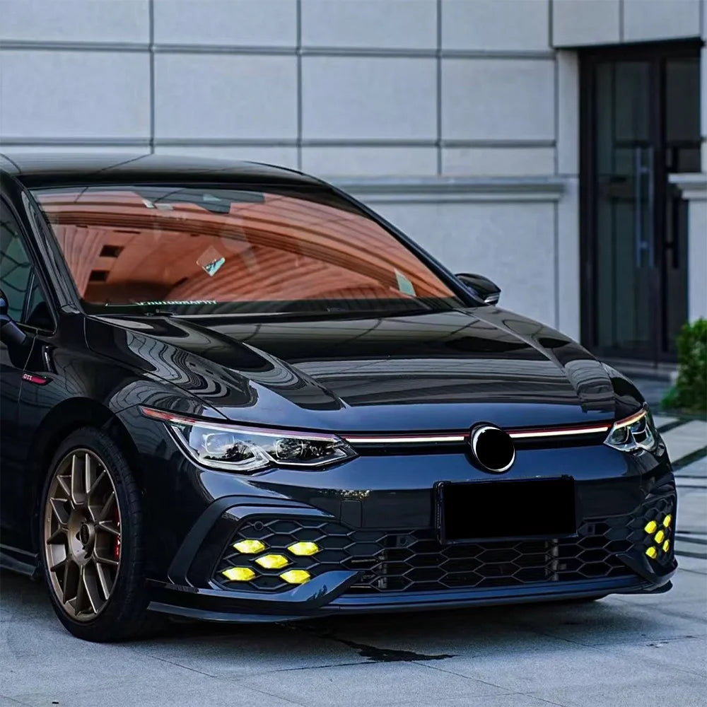 VW Golf 8 R-Line Frontansätze Hochglanz Schwarz
