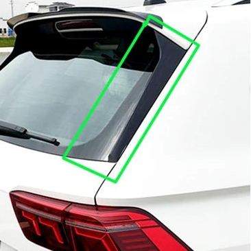 VW Tiguan MK2 R-Line Heckscheiben Seitenspoiler Schwarz

