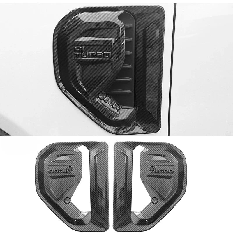 Ford Ranger Kotflügel Lüftungsschlitz Abdeckungen Carbon-Optik