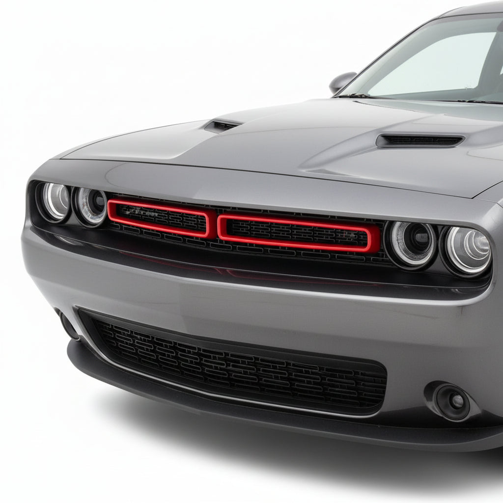 Dodge Challenger – Kühlergrill Einsätze in Wunschfarbe (2-teilig)
