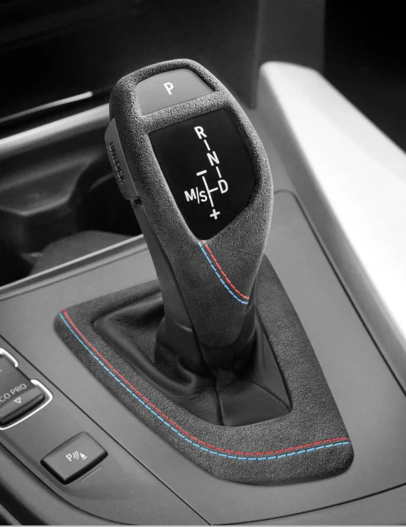 BMW Schaltknauf Zierblende & Schaltpanel Cover Alcantara F-Serie