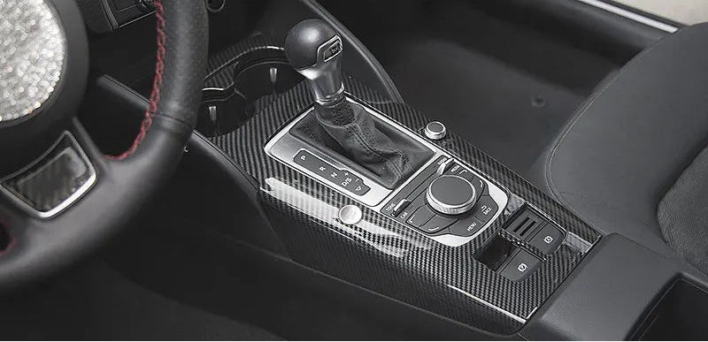 Audi A3  Schaltrahmen & Mittelkonsolen Abdeckung in Carbon-Optik