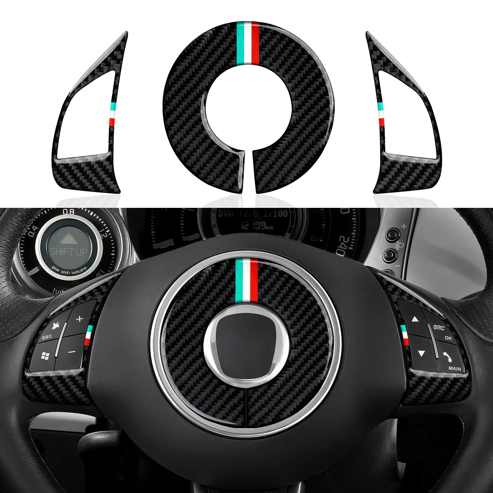 Fiat 500 Abarth 595 695 Innenraum Carbon Look Cover Set