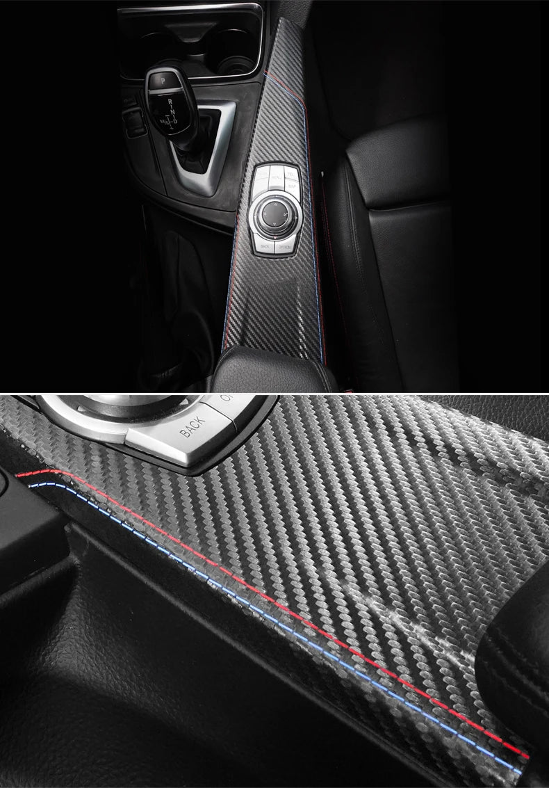BMW F30 F32 F34 Mittelkonsole Folie Zuschnitt Alcantara Carbon Look
