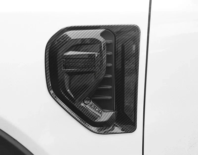Ford Ranger Kotflügel Lüftungsschlitz Abdeckungen Carbon-Optik