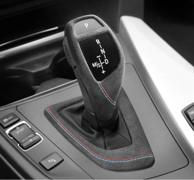 BMW Schaltknauf Zierblende & Schaltpanel Cover Alcantara F-Serie