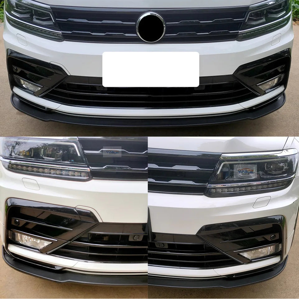VW Tiguan MK2 R-Line Frontgrill Leisten Schwarz