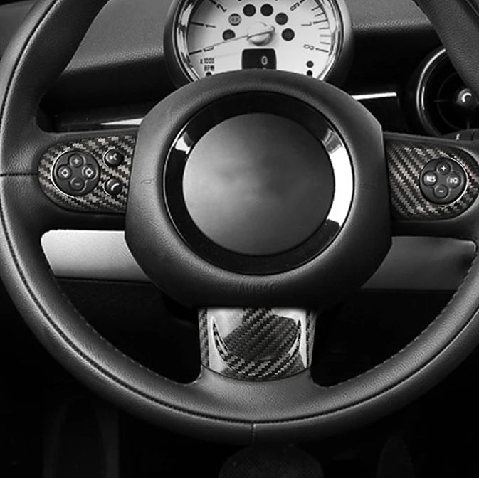 MINI Cooper Lenkrad Carbon Sticker Set 3-teilig – R55 R56 R57 R58 R59 R60 R61