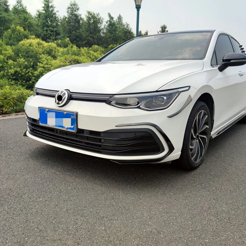 VW Golf 8 Frontstoßstangen Seiten Spoiler Hochglanz Schwarz