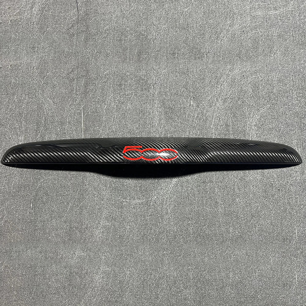 Fiat 500  595  695 Abarth Kofferraum Griff Cover Echt Carbon