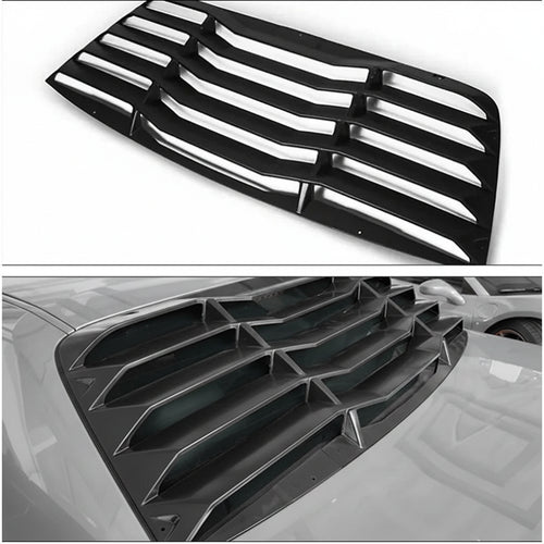 Dodge Challenger – Heckscheiben Louvers Matt Schwarz (1-teilig)