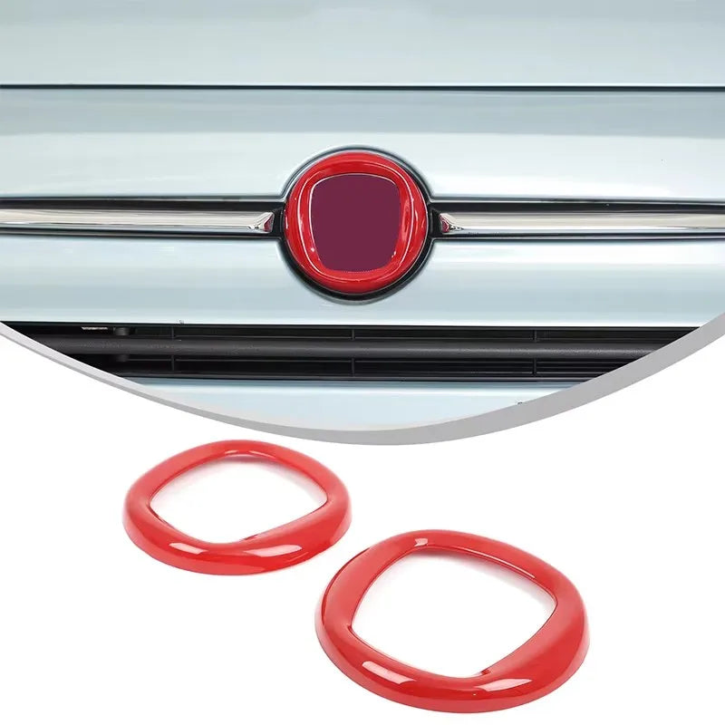 Fiat 500 & Abarth 595 695 Logo Dekorationsring vorne & hinten – ABS
