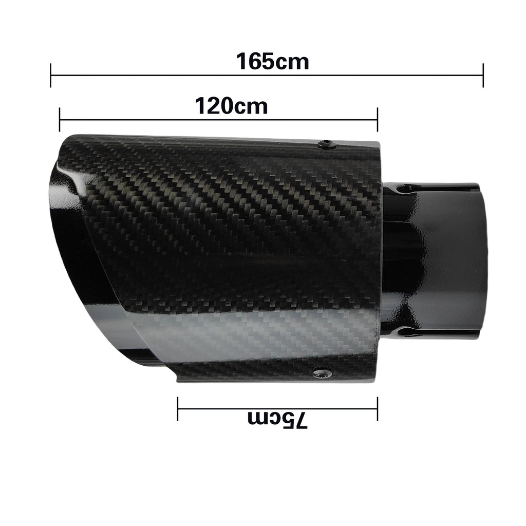 Universal Auspuff Endrohr Carbon-Optik Edelstahl
