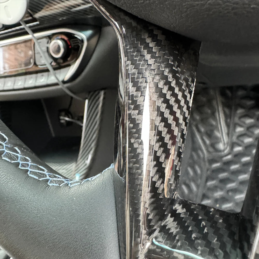 Hyundai i30 N – Lenkrad Abdeckung Echtcarbon Rot Schwarz
