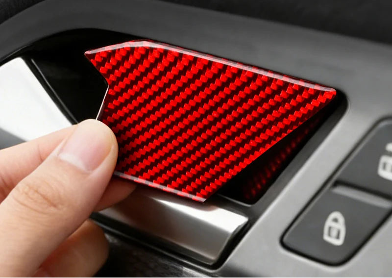 VW Golf 8 – Türgriff Abdeckung Carbon-Optik Rot Schwarz