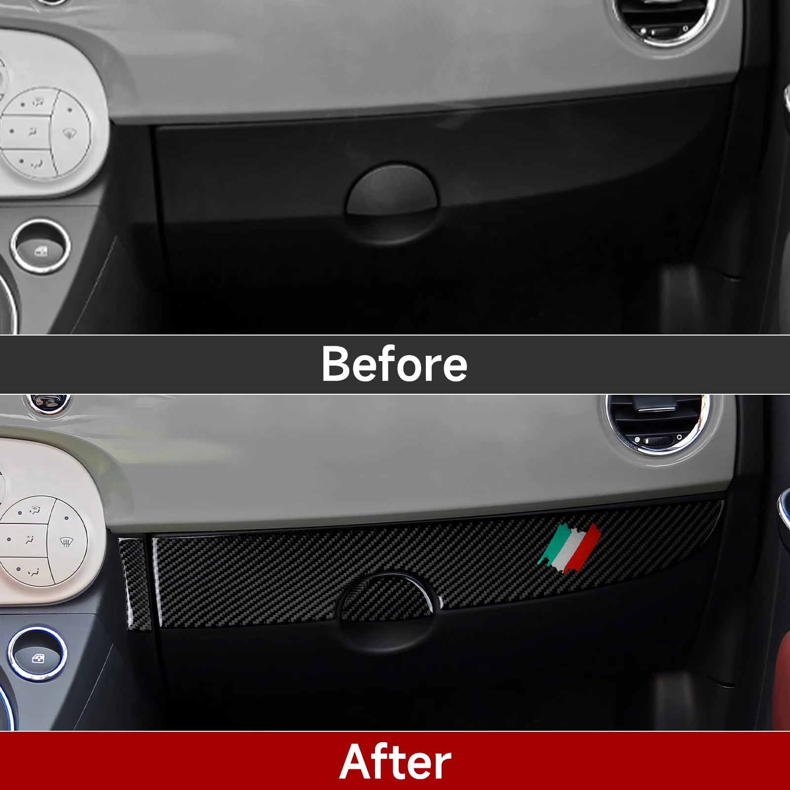 Fiat 500 Abarth 595 695 Innenraum Carbon Look Cover Set