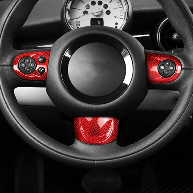 MINI Cooper Lenkrad Carbon Sticker Set 3-teilig – R55 R56 R57 R58 R59 R60 R61