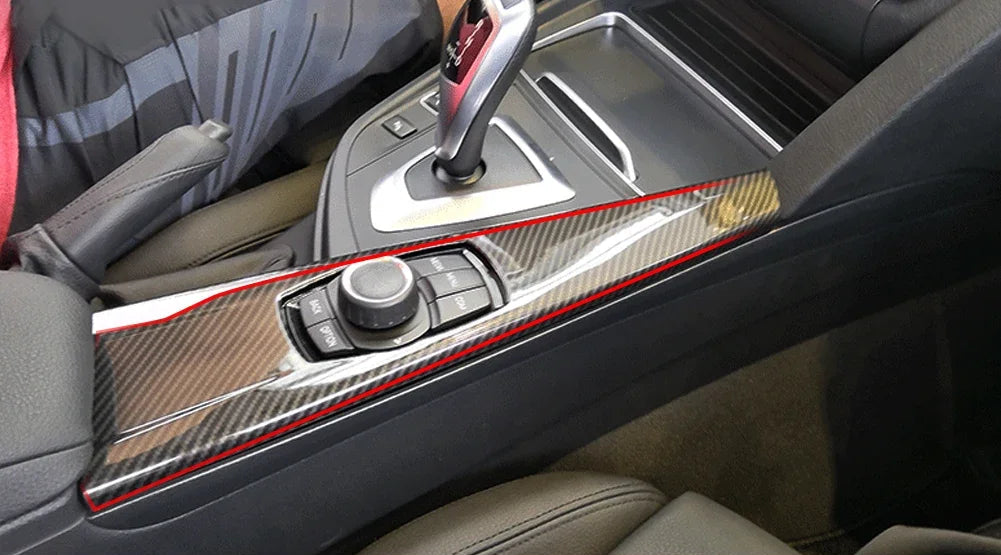 BMW 3er & 4er Schaltpanel-Zierblende Mittelkonsole  Schwarz Carbon-Optik