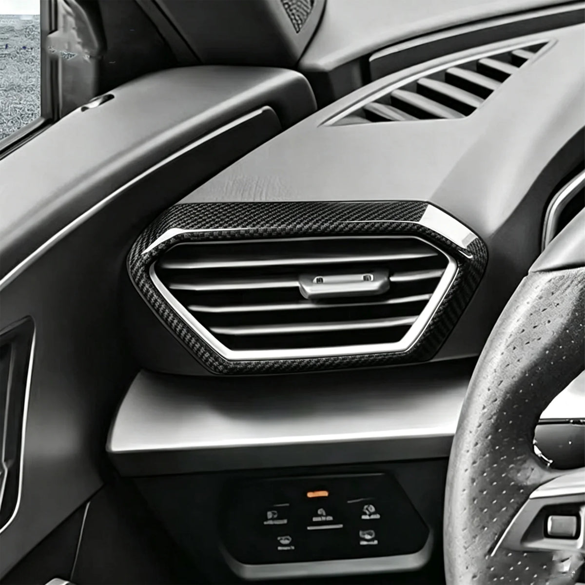 Seat Leon / Cupra – Seitenlüftung Zierblende Carbon / Kupfer