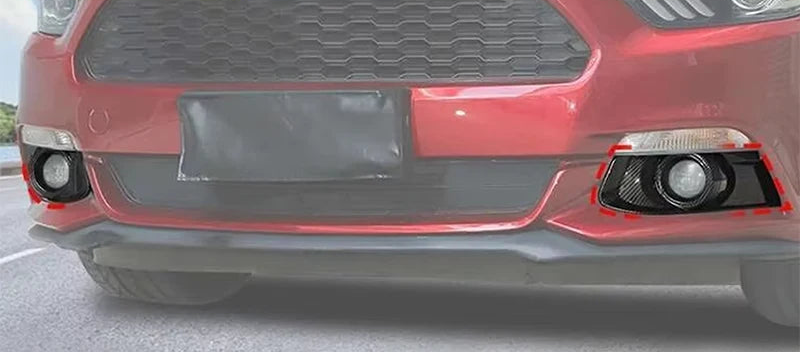 Nebelscheinwerfer Blenden Zierrahmen für Ford Mustang Hochglanz Schwarz