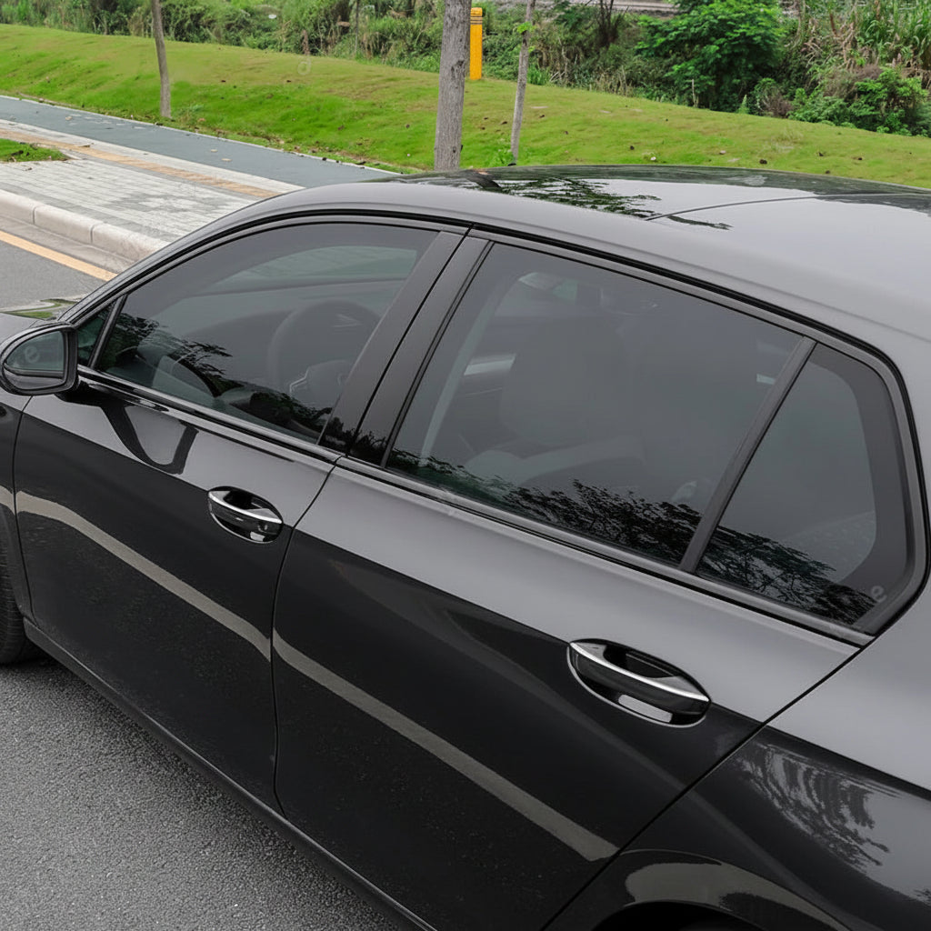 VW Golf 8 GTI R Clubsport– Fensterrahmen Zierleisten Set Schwarz Hochglanz