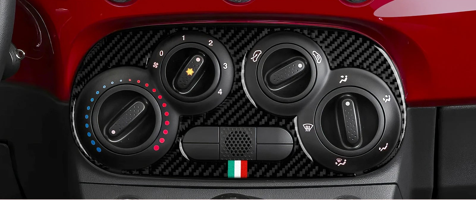 Fiat 500 Abarth 595 695 Innenraum Carbon Look Cover Set