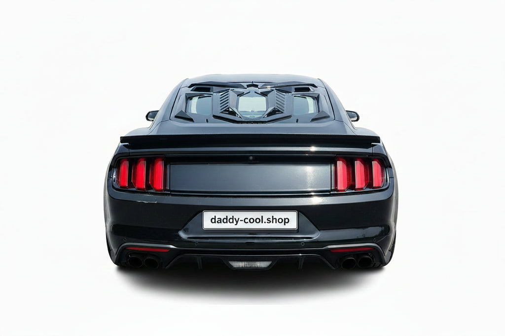 Ford Mustang – Heckscheiben Louver Hochglanz Schwarz (Black Mamba Style)