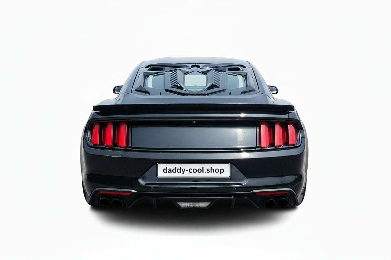 Ford Mustang – Heckscheiben Louver Hochglanz Schwarz (Black Mamba Style)