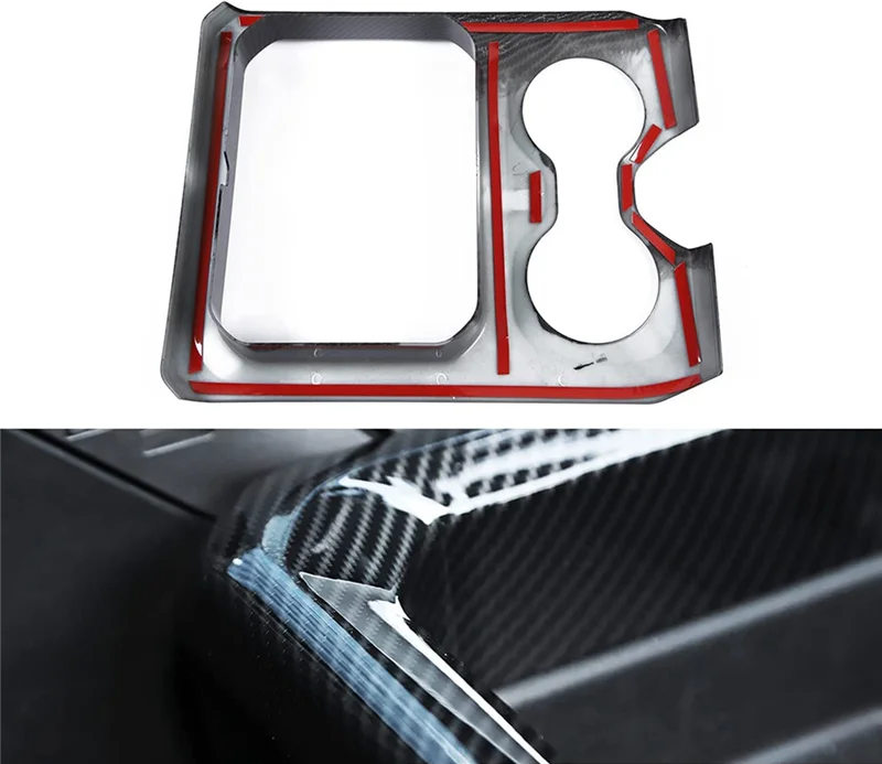 Dodge RAM Becherhalter carbon optik Rückseite mit Klebefilm