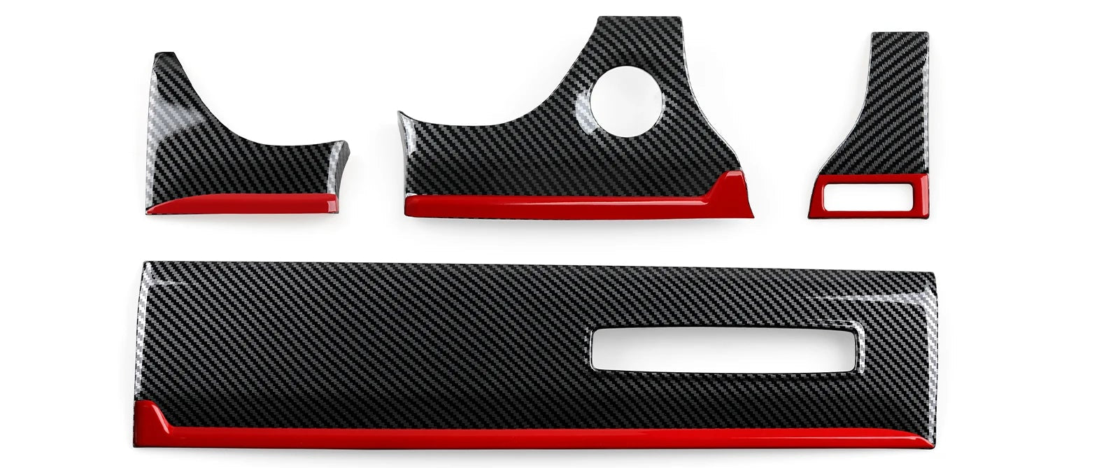 Dodge RAM 1500 2500 3500 – Innenraum Dekor-Set Carbon-Optik Schwarz mit Roter Linie