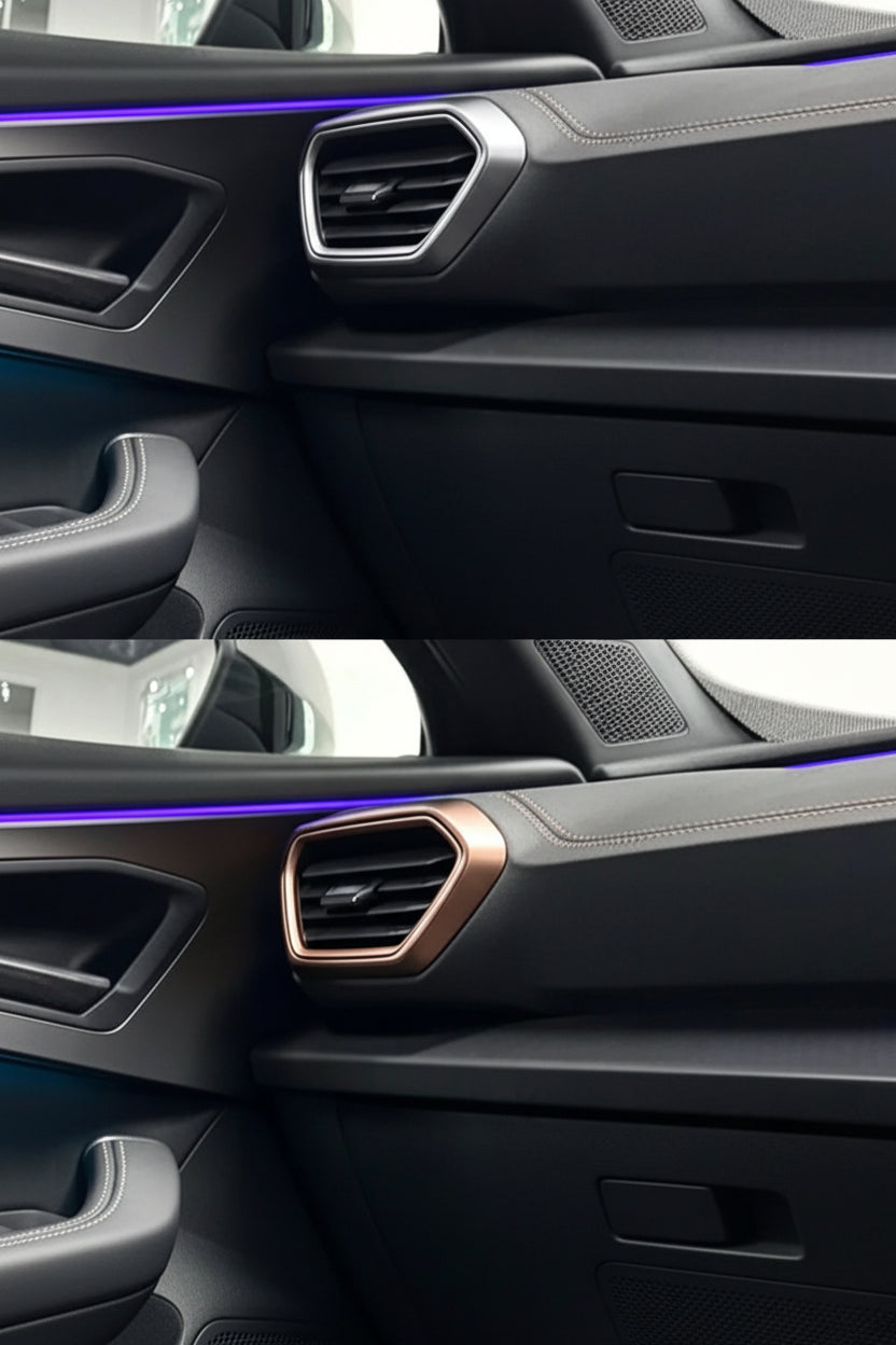 Seat Leon / Cupra – Seitenlüftung Zierblende Carbon / Kupfer