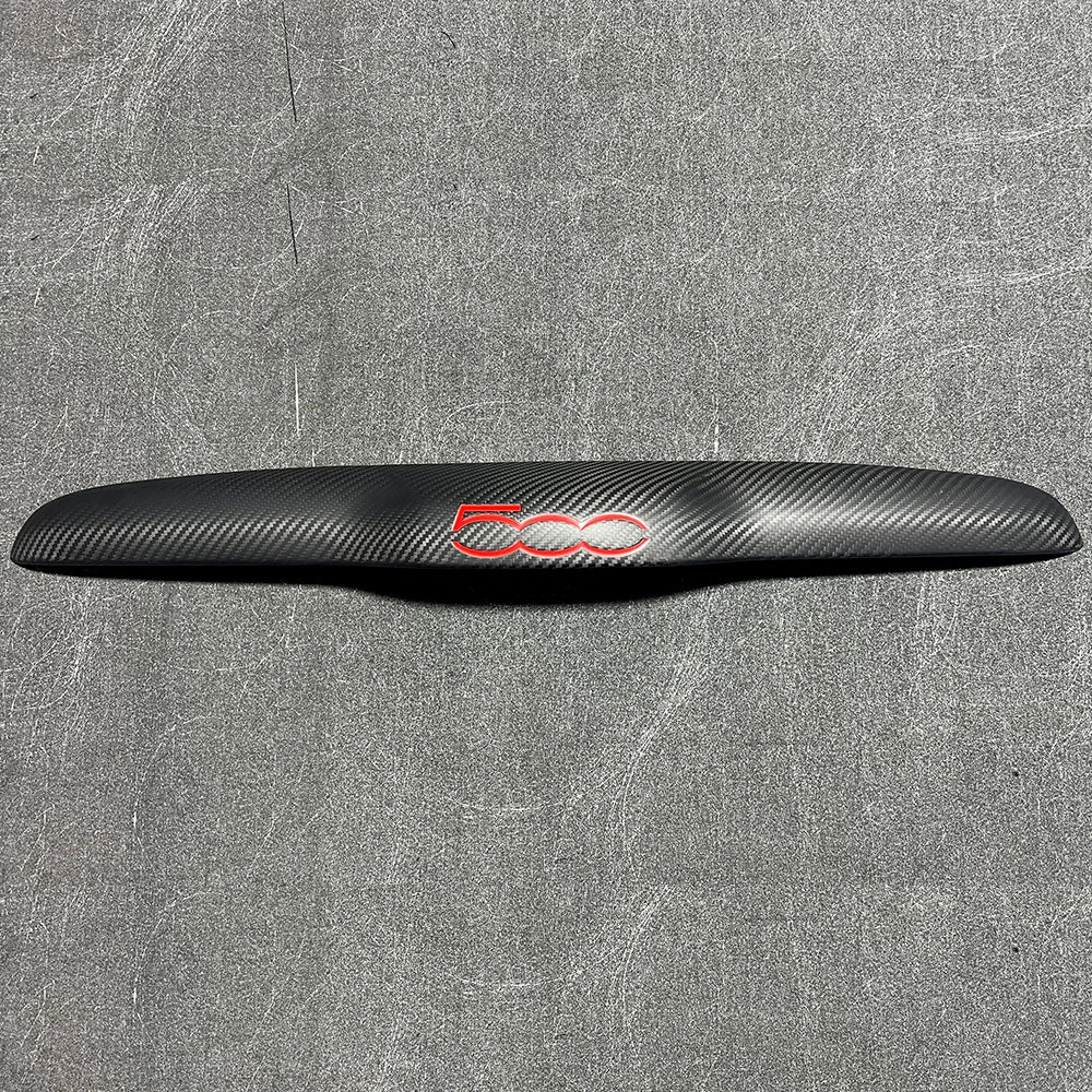 Fiat 500  595  695 Abarth Kofferraum Griff Cover Echt Carbon