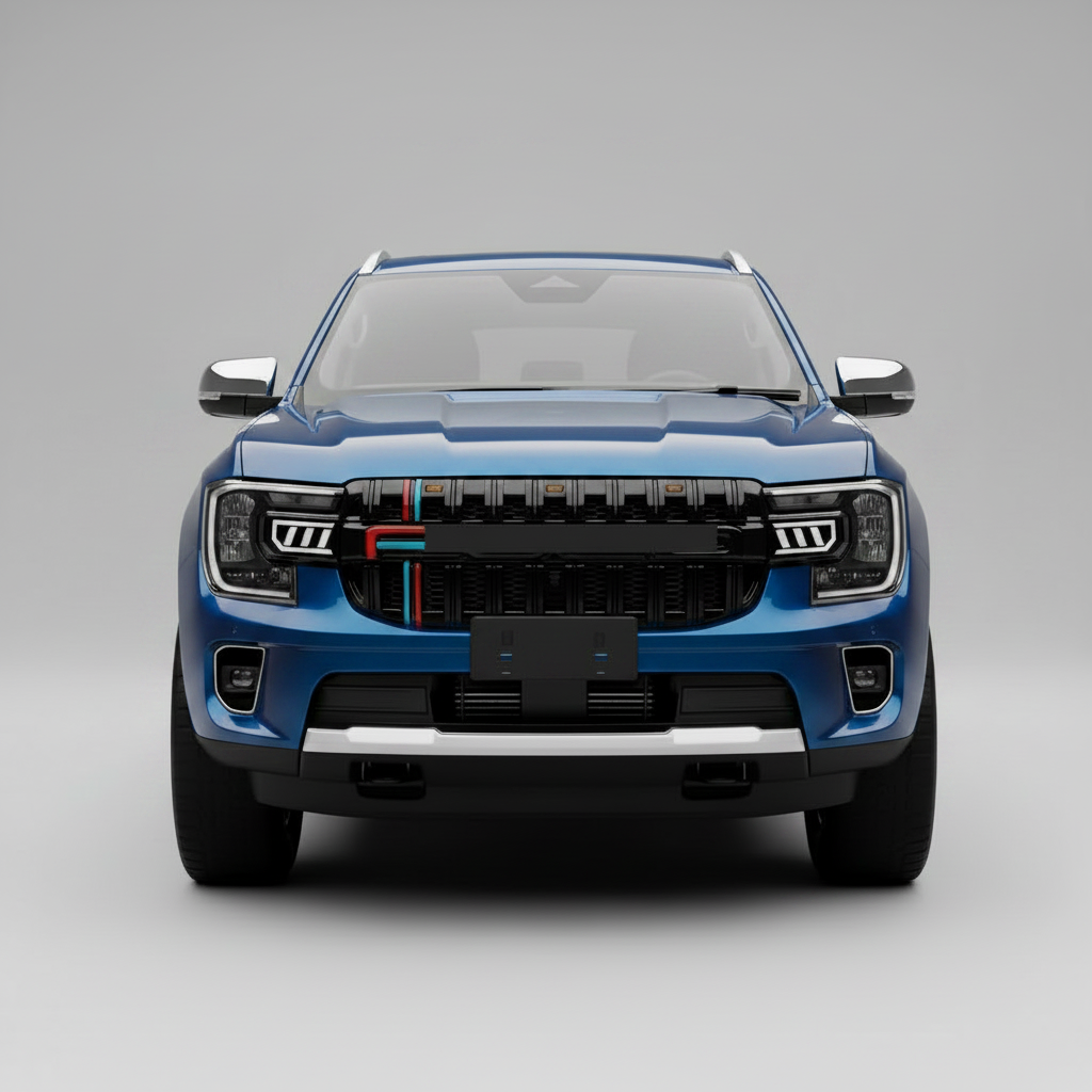 Ford Ranger T9 – LED Frontgrill Hochglanz Schwarz