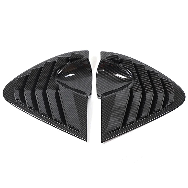 Seat Leon 1P Hintere Seitenscheiben-Abdeckung Piano Black & Carbon-Optik