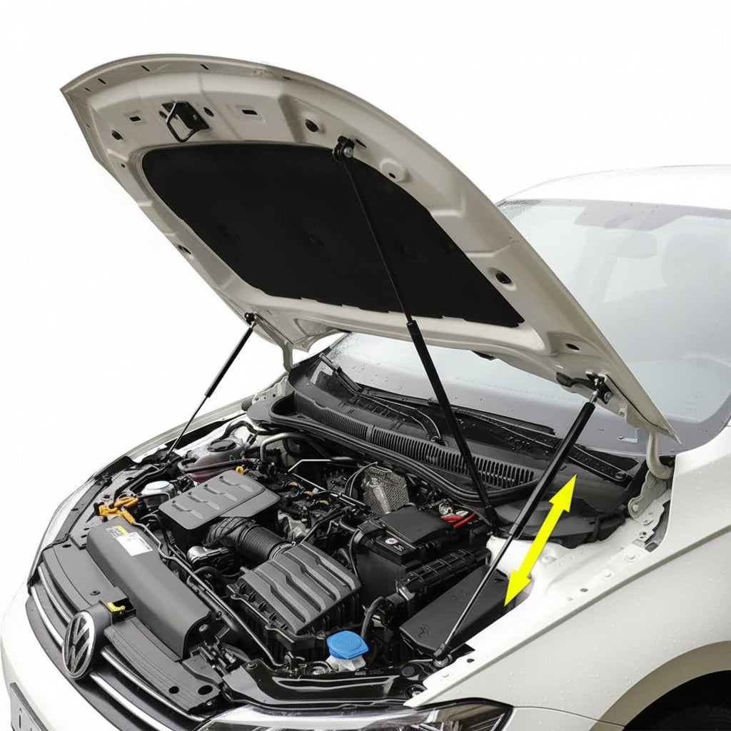 VW Polo – Motorhaubenlift Gasdruckdämpfer Carbon Optik Multicolor